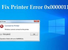 Printer Error 0x0000011b In Windows